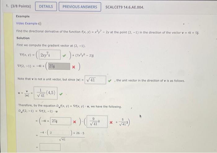 Solved Find The Directional Derivative Of The Function