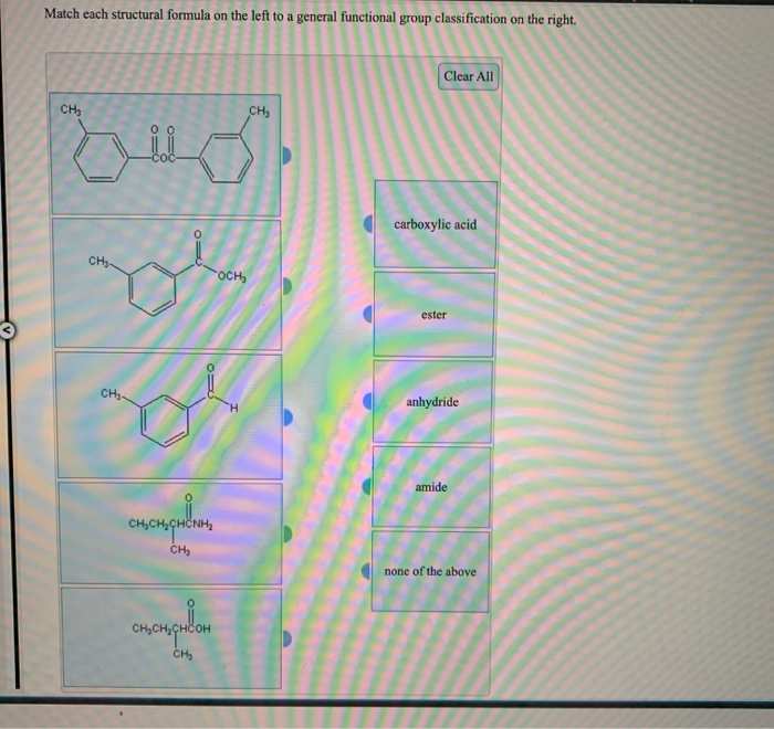 Solved Match each structural formula on the left to a | Chegg.com