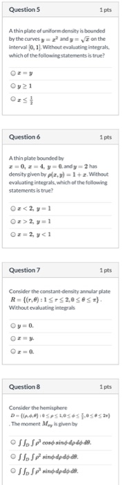 Solved Question 1 1 pts Three objects of mass 1 kg 2 kg, and | Chegg.com