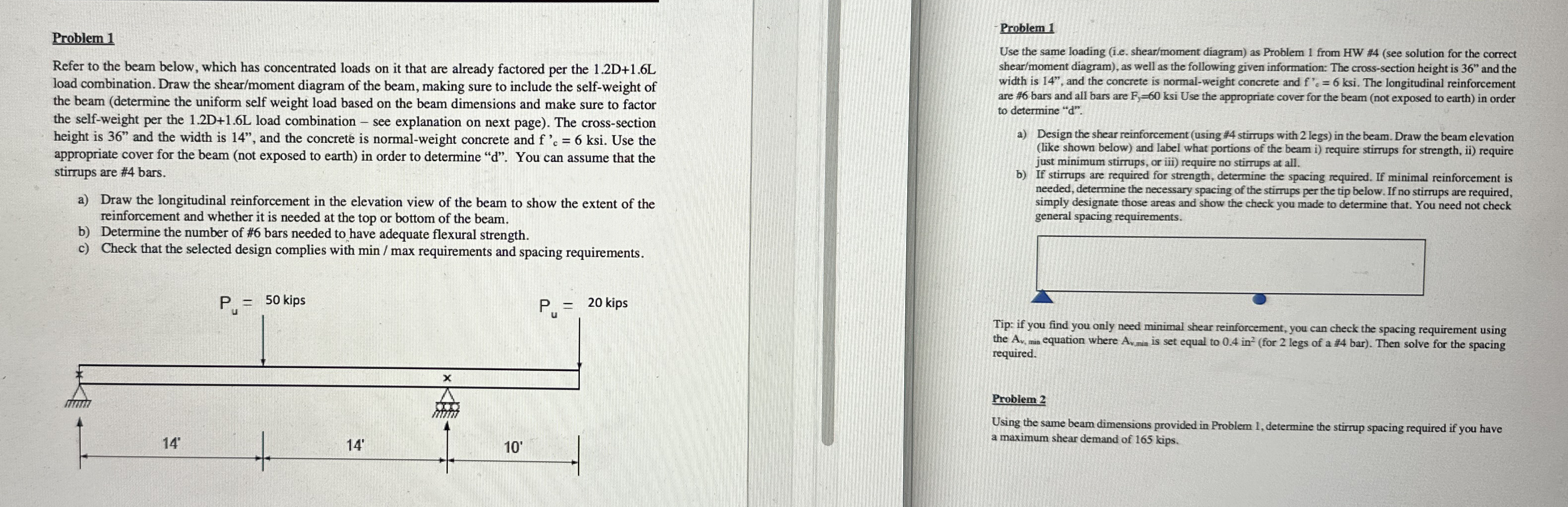 Problem 1Refer to the beam below, which has | Chegg.com