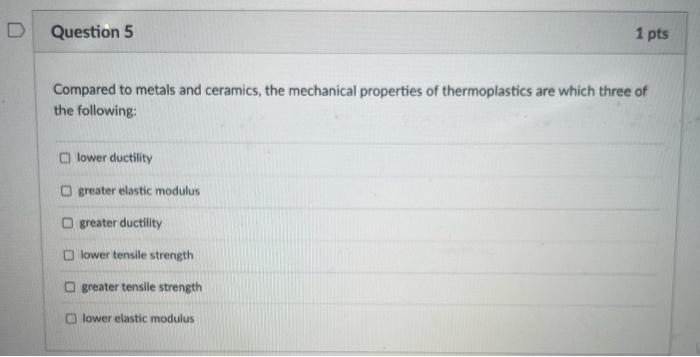 Solved Which four of the following polymers are normally | Chegg.com