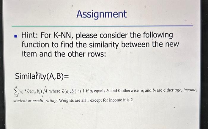 Solved - Given the training data in the table below (Buy | Chegg.com