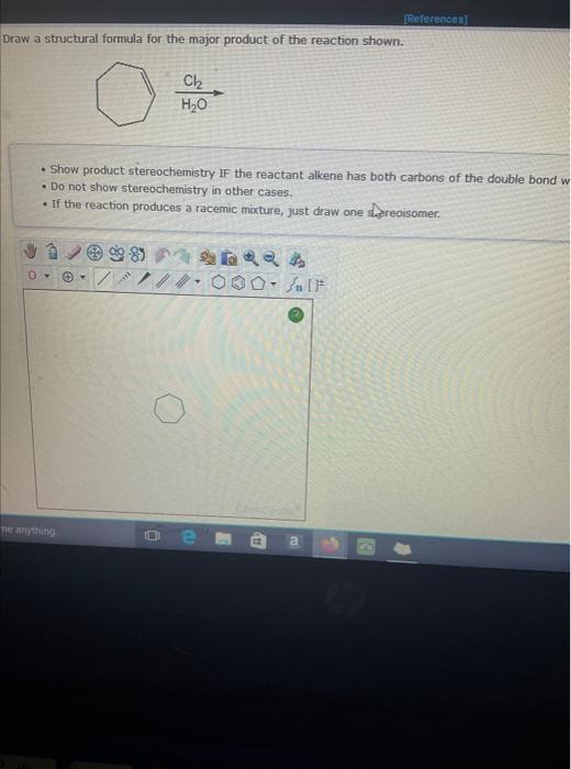 Solved Draw A Structural Formula For The Major Product O