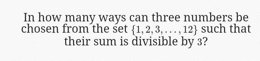 Solved In how many ways can three numbers be chosen from the | Chegg.com