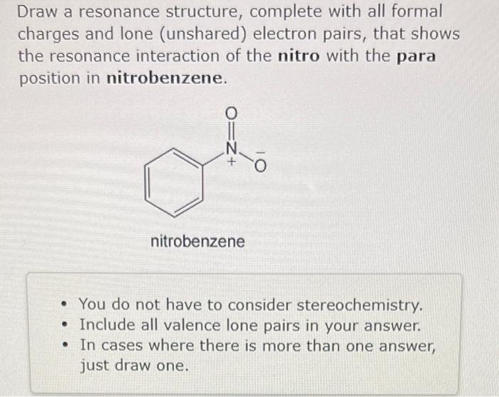 Solved Draw a resonance structure, complete with all formal | Chegg.com