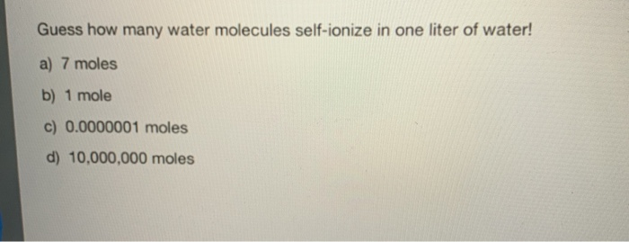 Unbelievable This Is How Many Water Molecules Ionize - atmzwnz