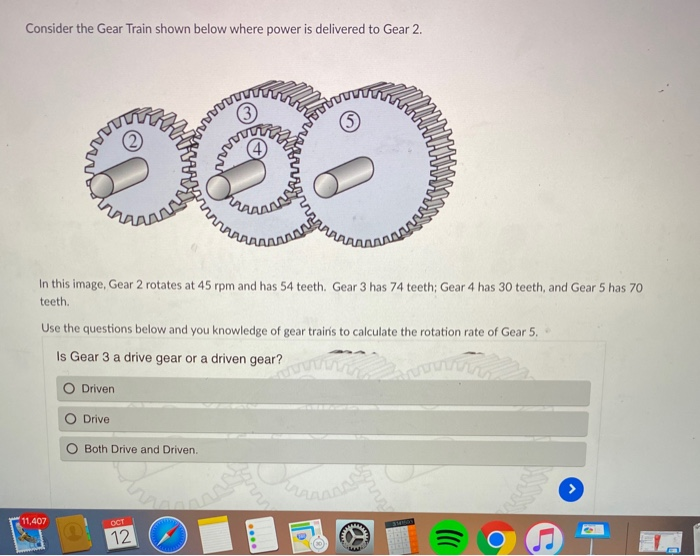 Solved Consider the Gear Train shown below where power is | Chegg.com