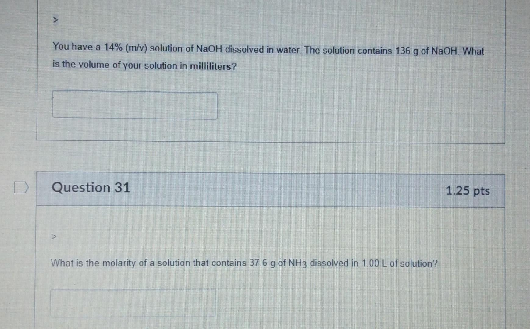 Solved You have a 14% (m/v) solution of NaOH dissolved in | Chegg.com