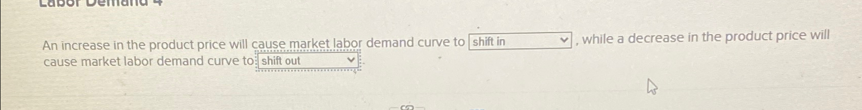 Solved An increase in the product price will cause market | Chegg.com