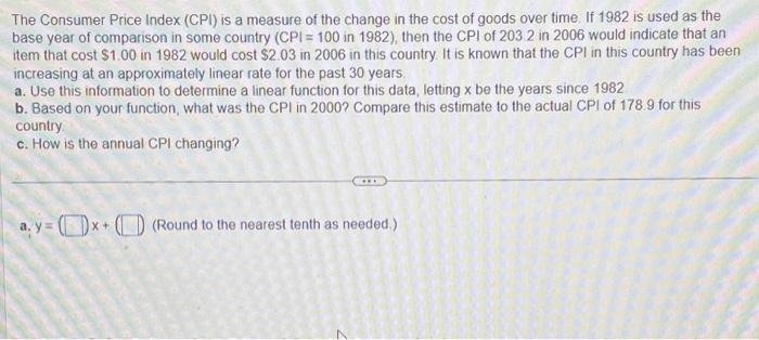 Solved The Consumer Price Index (CPI) Is A Measure Of The | Chegg.com