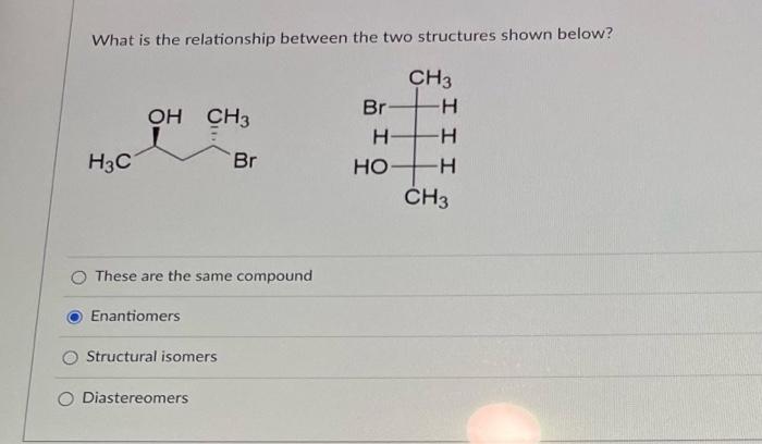 Solved What is the relationship between the two structures | Chegg.com