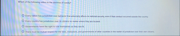 Solved Which of the following refers to the doctrine of | Chegg.com
