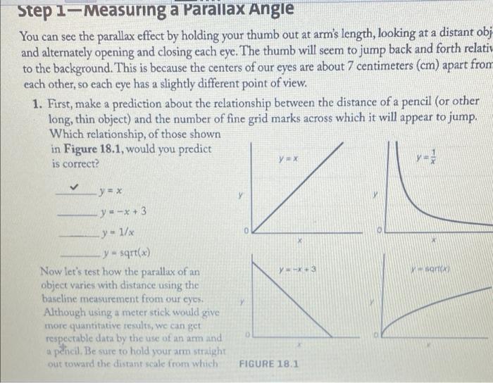 Solved you will be determining the shift, and TABLE 18.1 | Chegg.com