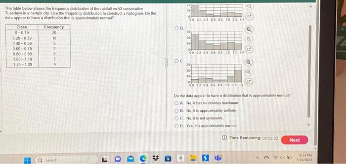 Solved The table below shows the frequency distribution of | Chegg.com