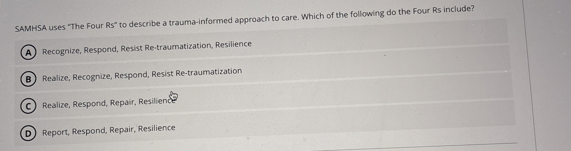 Solved SAMHSA uses 