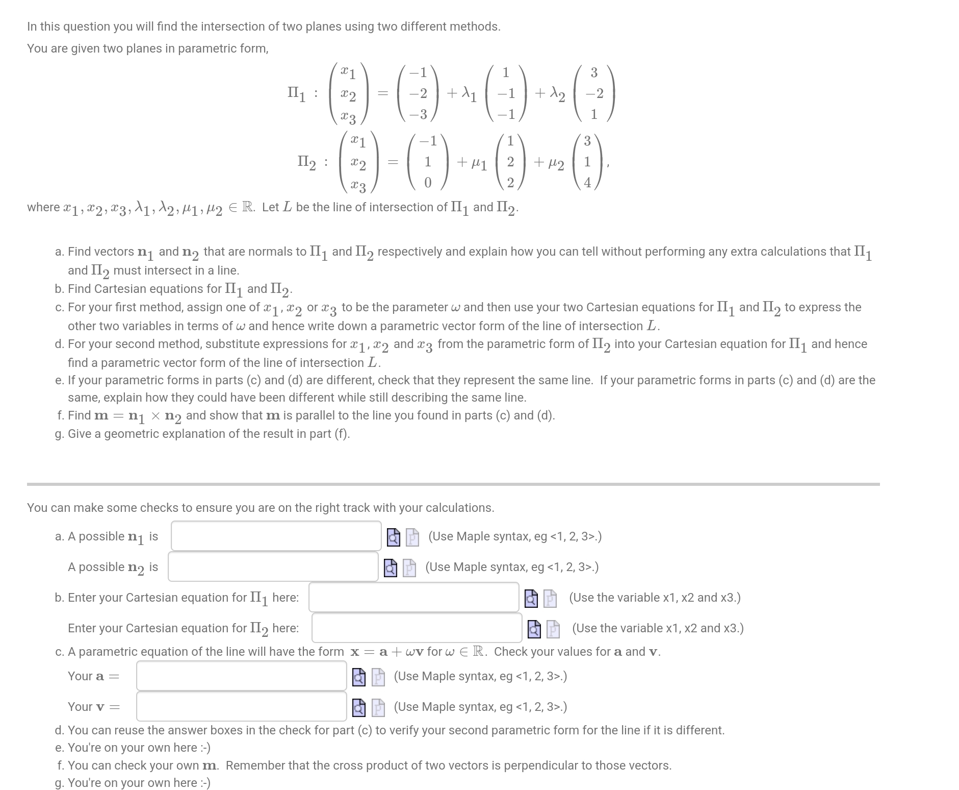 Solved In this question you will find the intersection of | Chegg.com