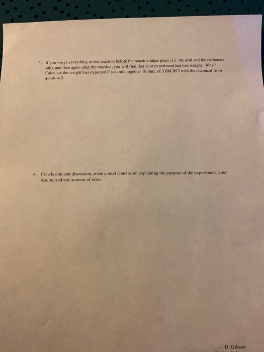 Solved Stoichiometry and Limiting Reagent Lab Report Sheet