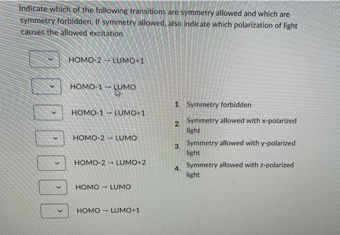 Solved Indicate which of the following transitions are | Chegg.com