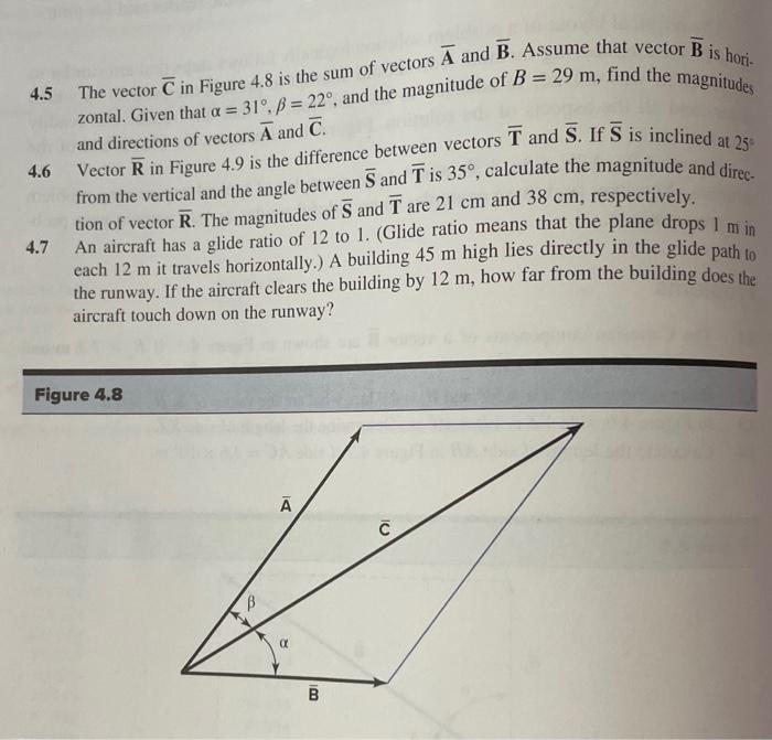 Solved 4.5 The vector C in Figure 4.8 is the sum of vectors | Chegg.com