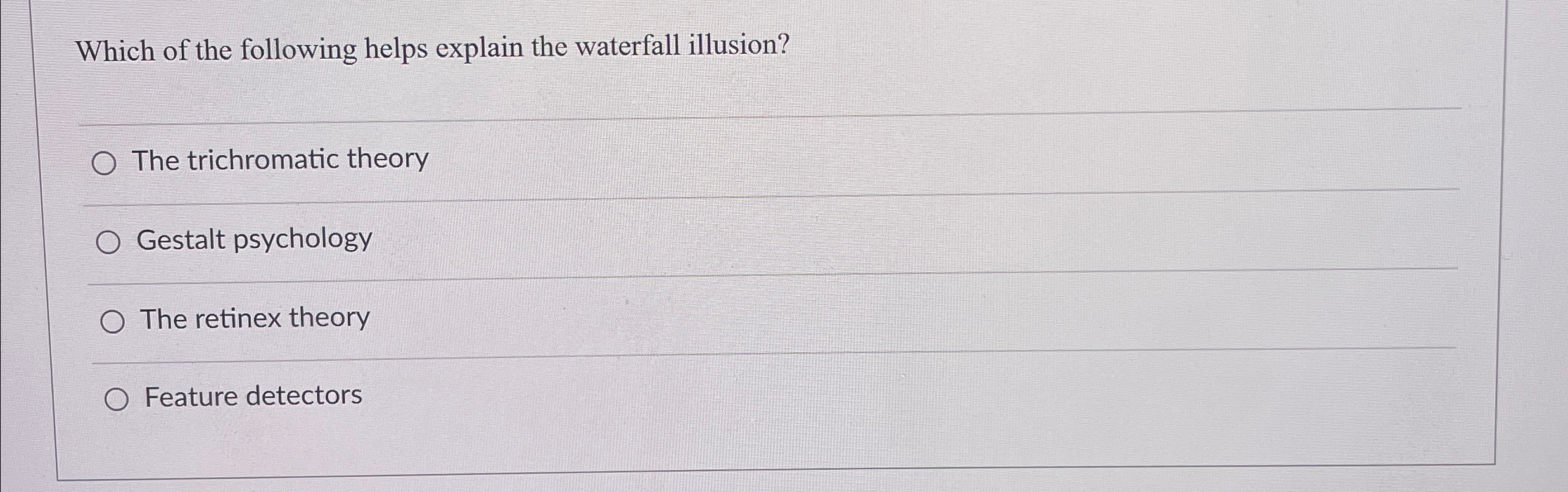 Solved Which of the following helps explain the waterfall | Chegg.com