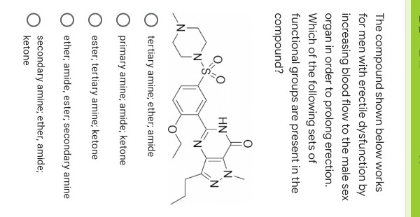 Solved The compound shown below works for men with erectile