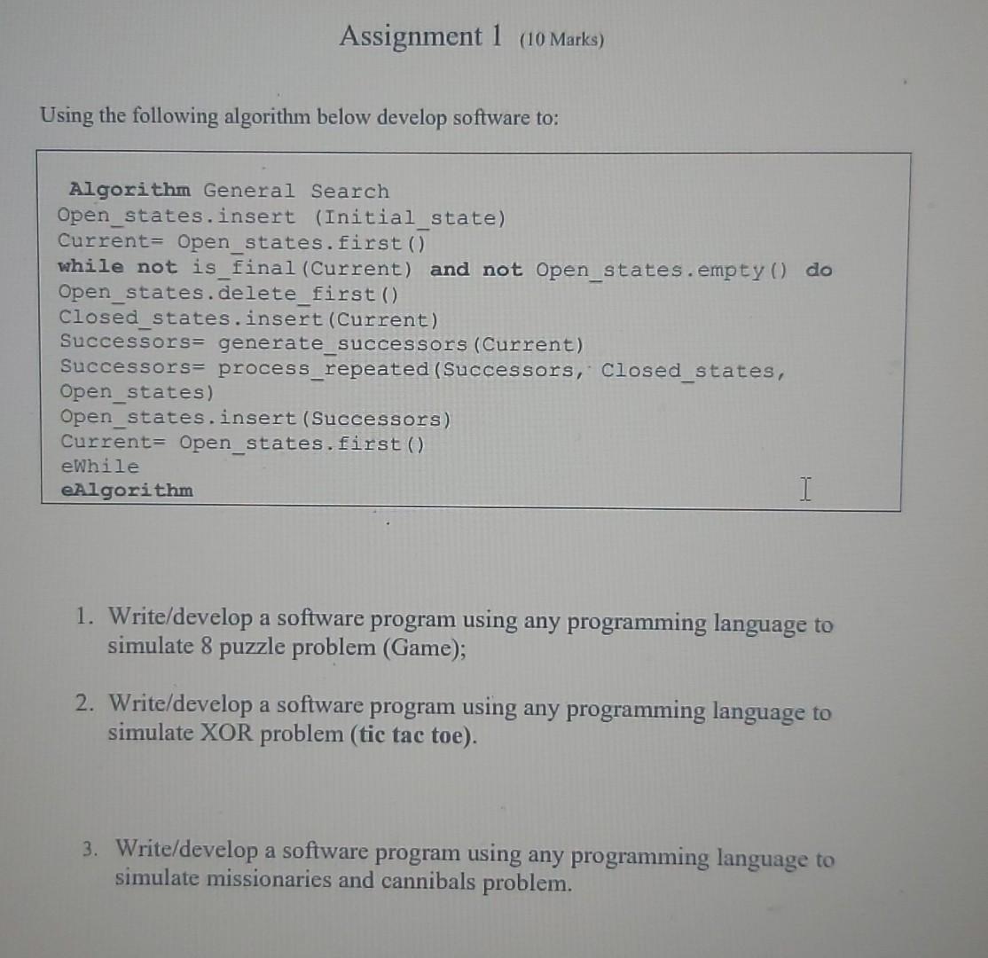 Solved Artificial intelligence subject With writing the code | Chegg.com