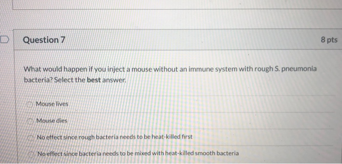 Solved Question 7 8 pts What would happen if you inject a | Chegg.com