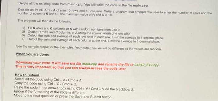 Solved Delete all the existing code from main.cpp. You will | Chegg.com