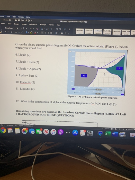 Solved Tools Table Window Me Phase Diagram Worksheet Part 1 | Chegg.com