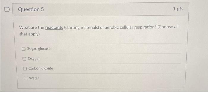 Solved The products of photosynthesis are the reactants of | Chegg.com