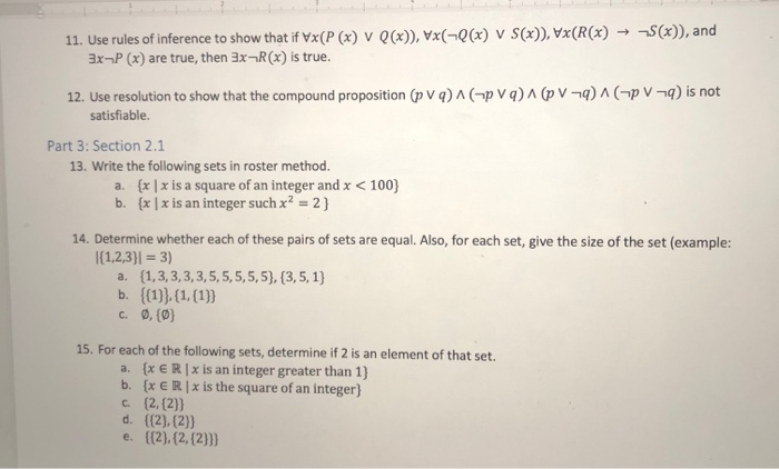 11 Use Rules Of Inference To Show That If Vx P X V Chegg Com