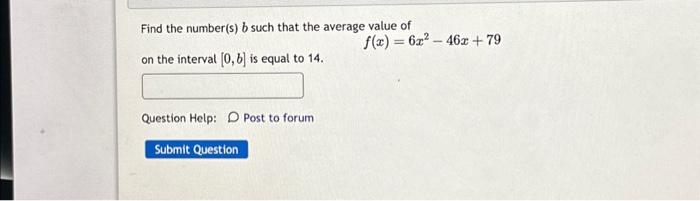 Solved Find The Number(s) B Such That The Average Value Of | Chegg.com