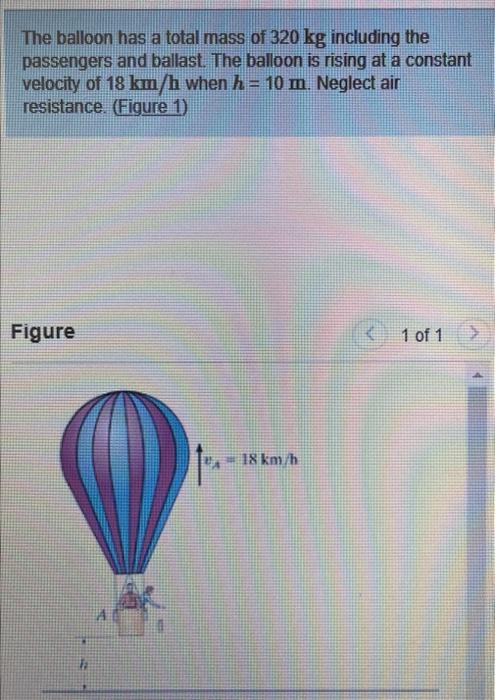 a research balloon of total mass m