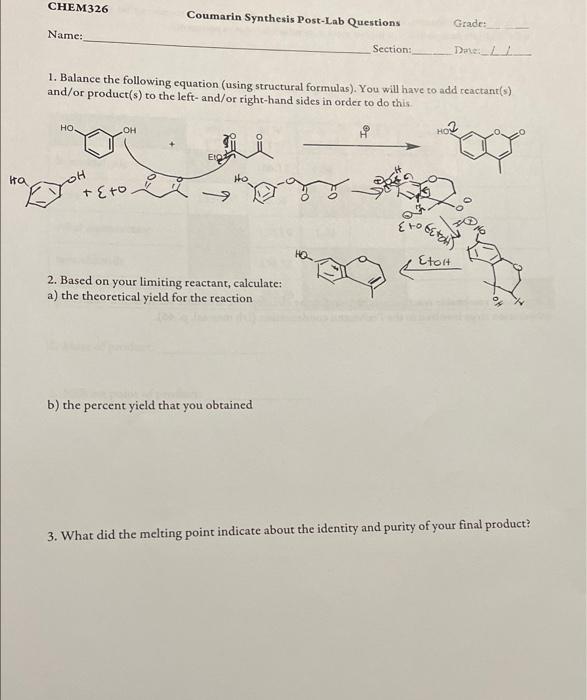 Solved MW vol (g/mol) (g/mL) (mL) resorcinol 110. 110.11