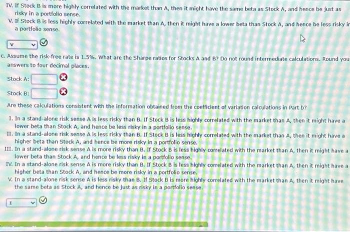 Solved Stocks A And B Have The Following Probability | Chegg.com