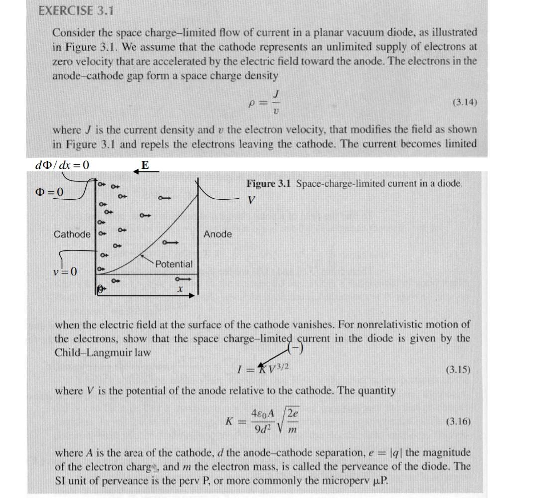 Solved Exercise 3 1 Consider The Place Charge Limited Flow