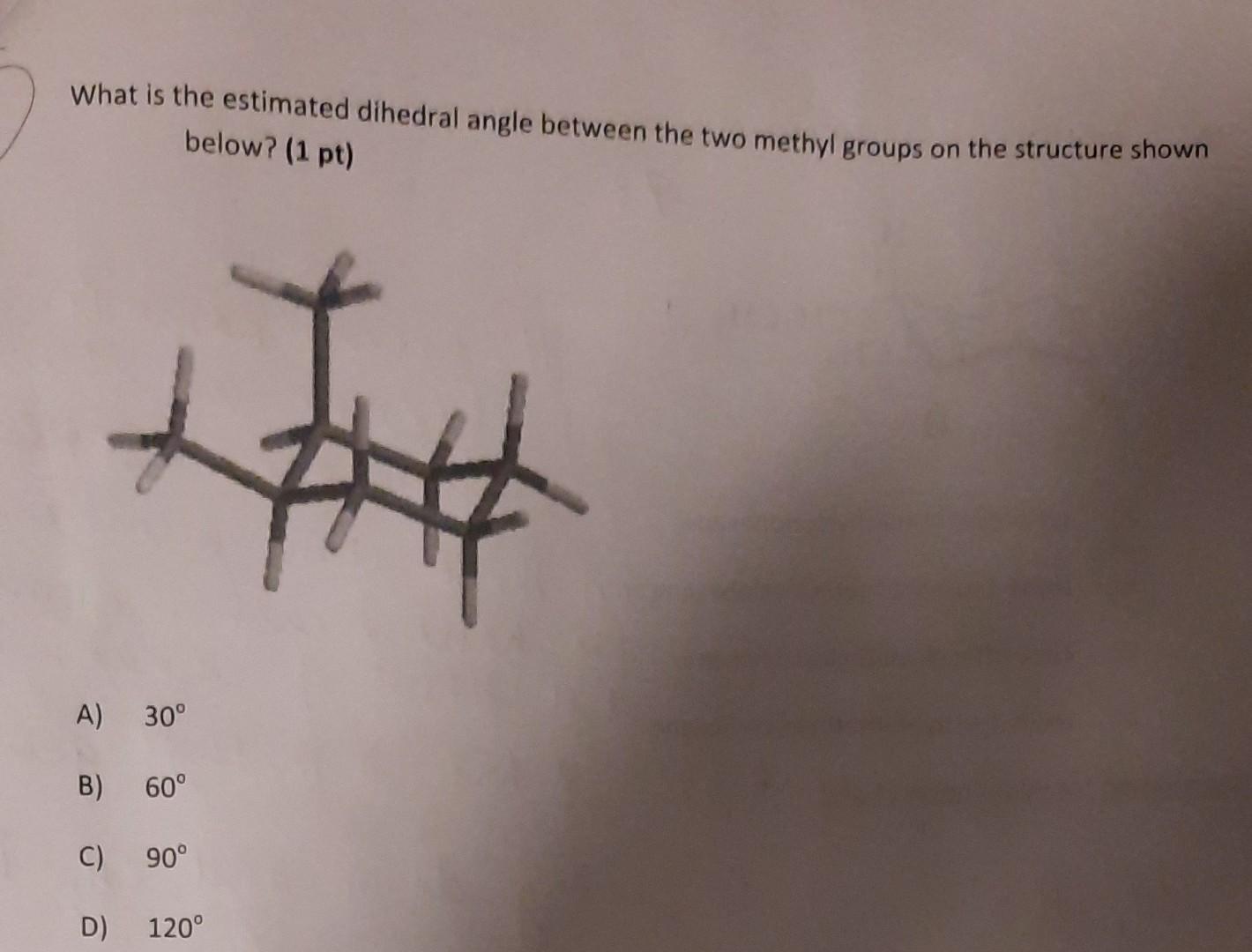 Solved What Is The Estimated Dihedral Angle Between The Two | Chegg.com