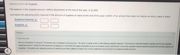 solved-adjusting-entry-for-supplies-the-balance-in-the-chegg