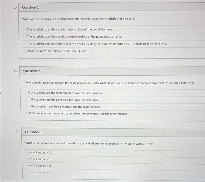 Solved Which of the following is a fundamental difference | Chegg.com