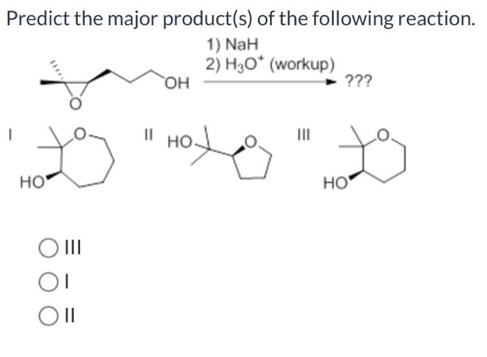 Solved Predict The Major Products Of The Following 2006