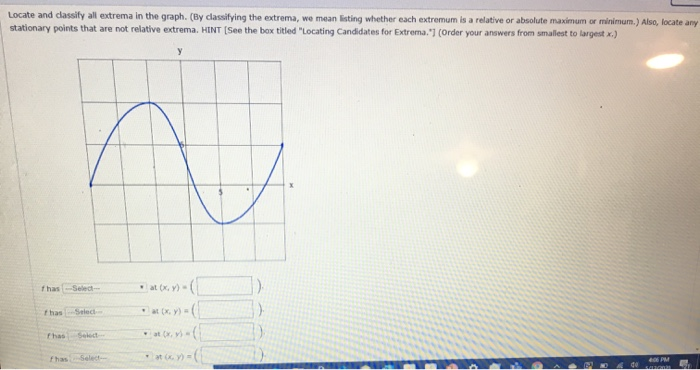Solved Locate and classify all extrema in the graph. (By | Chegg.com