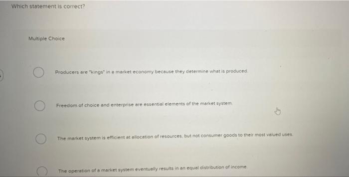 Solved Which statement is correct? Multiple Choice Producers | Chegg.com