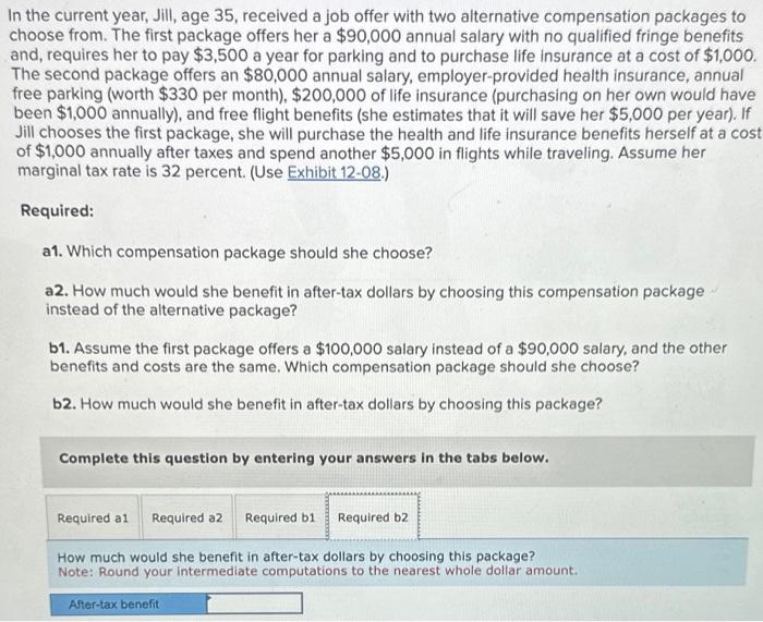 Solved n the current year, Jill, age 35, received a job | Chegg.com