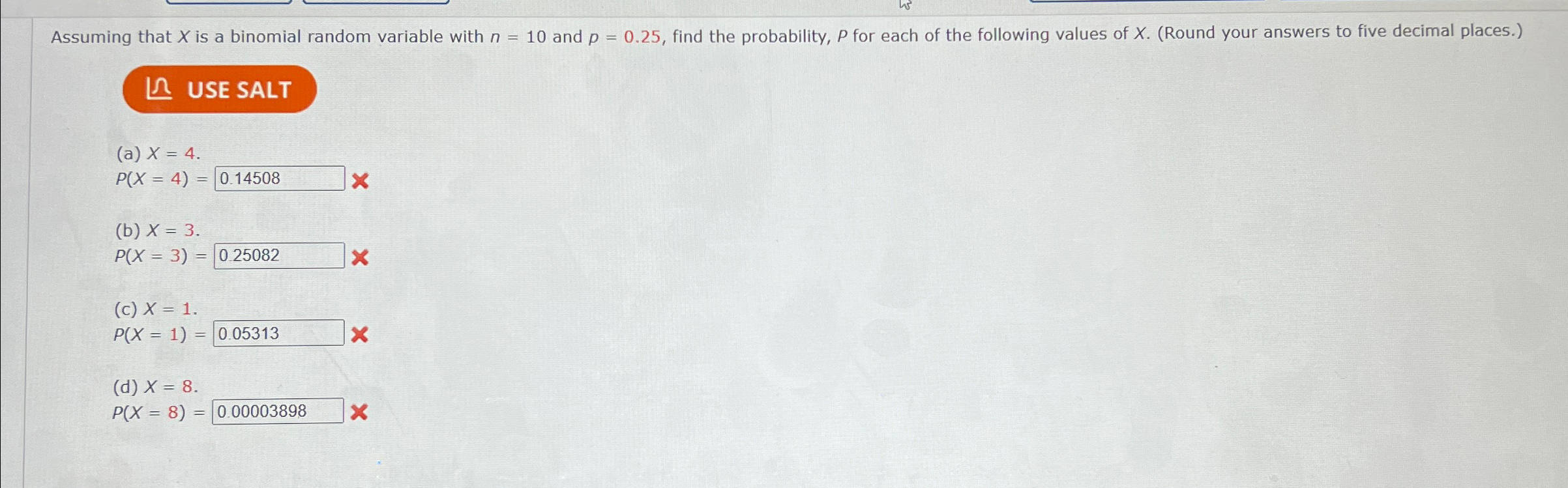 Solved Assuming that x ﻿is a binomial random variable with | Chegg.com