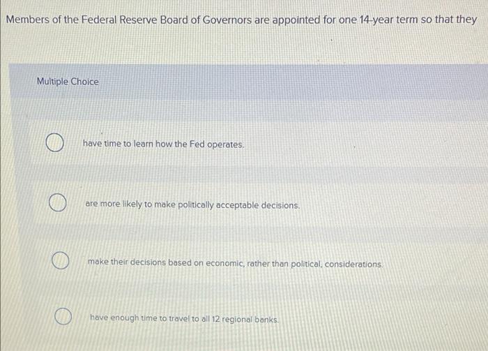 Solved The Federal Reserve Holds Deposits From Multiple | Chegg.com