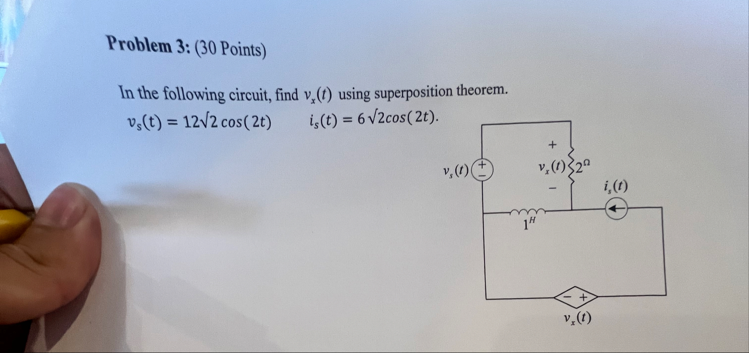 Solved Problem 3: ( 30 ﻿Points)In the following circuit, | Chegg.com