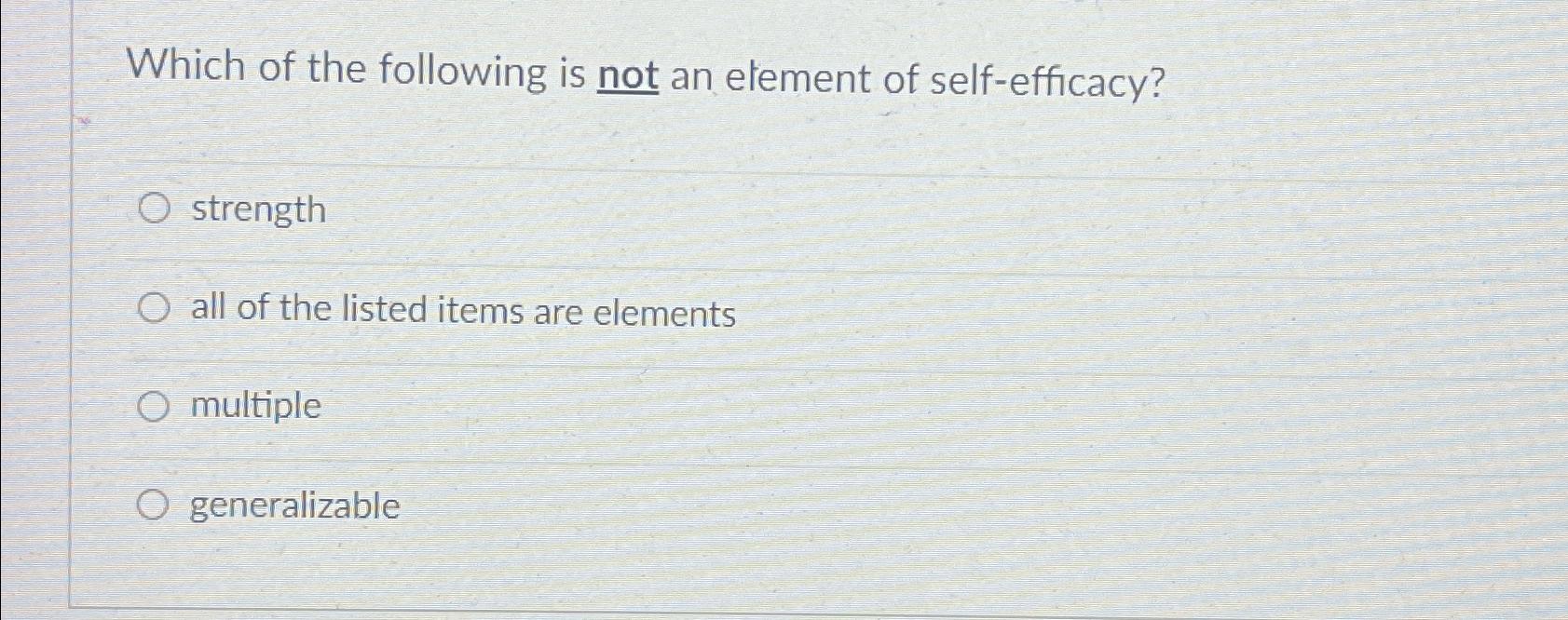Solved Which of the following is not an element of | Chegg.com