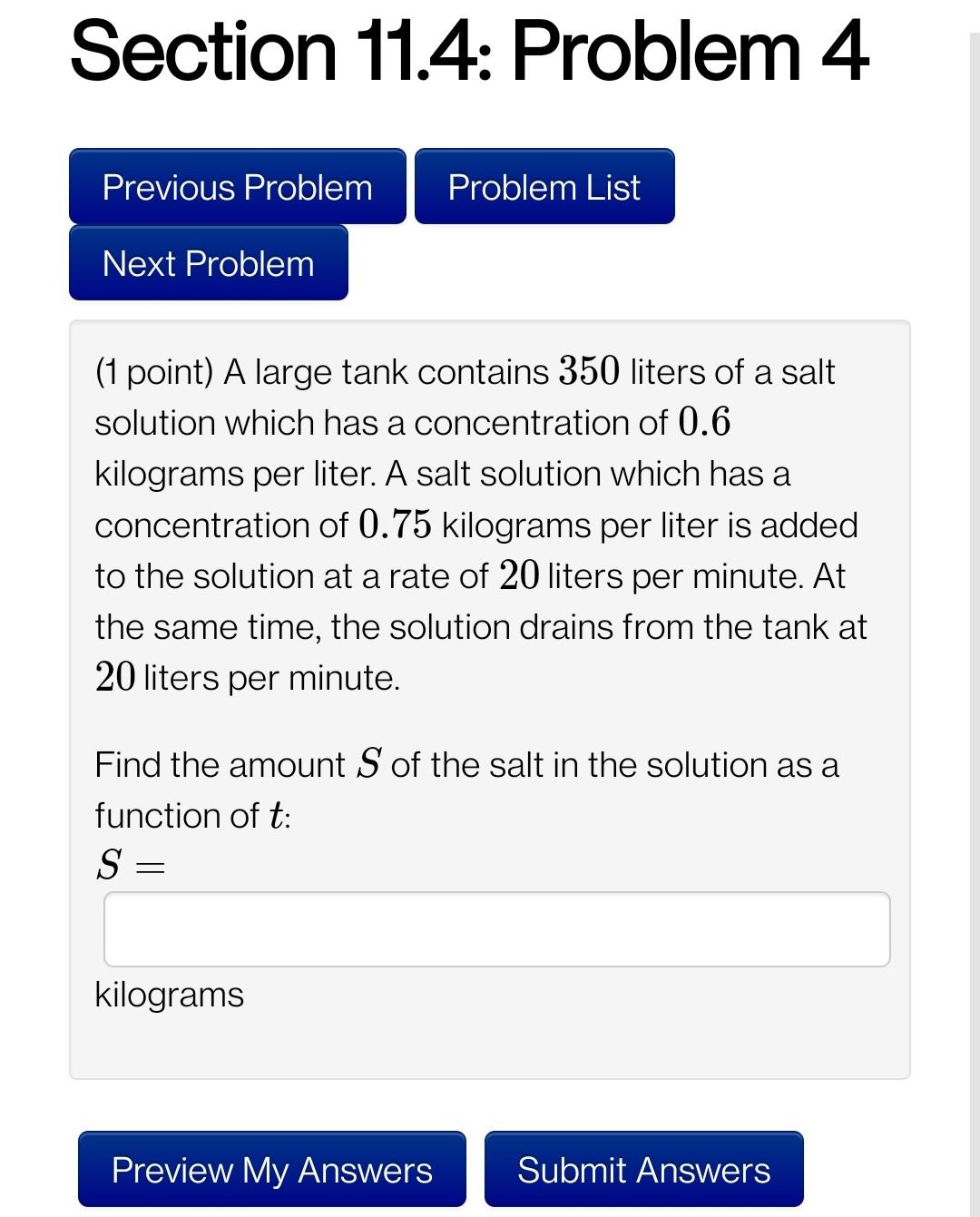 Solved Section 11.4: Problem 4 Previous Problem Problem List | Chegg.com