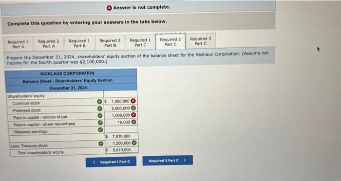 On October 1,2024, Nicklaus Corporation receives | Chegg.com