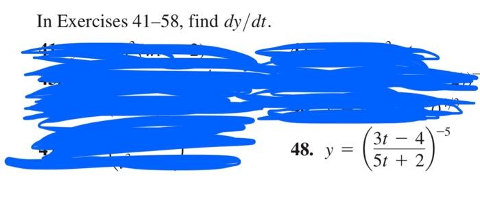 Solved In Fxercises 41-58 find dv/dt | Chegg.com